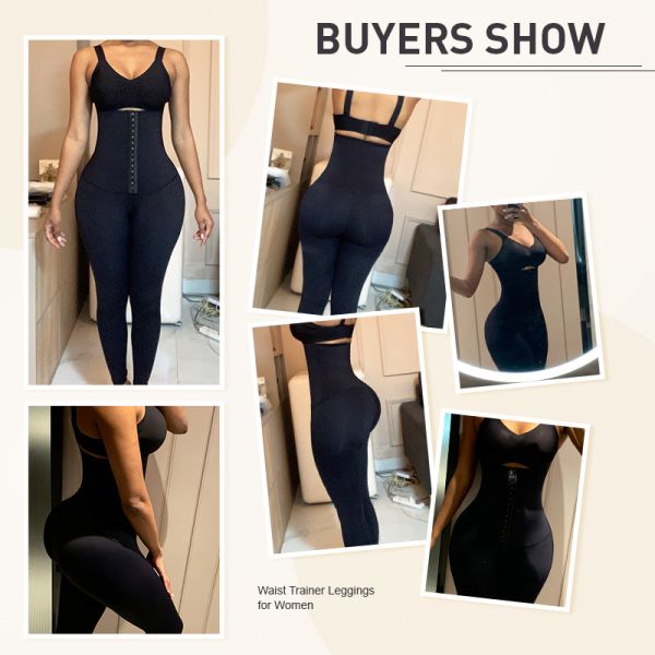 Hexin Tummy Control High Waisted Leggings Corset Fitness Leggings 2 In 1 Waist Trainer