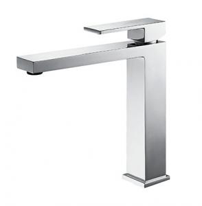 China Single handle   Wash basin Faucet tall body chrome bathroom faucet on sale