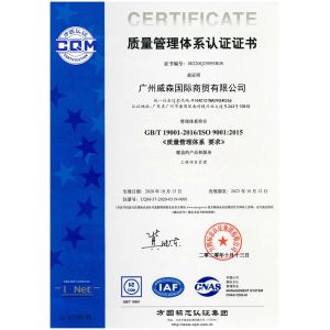 GUANGZHOU VISON INTERNATIONAL WATER PARK EQUIPMENT CO.,LTD Certifications