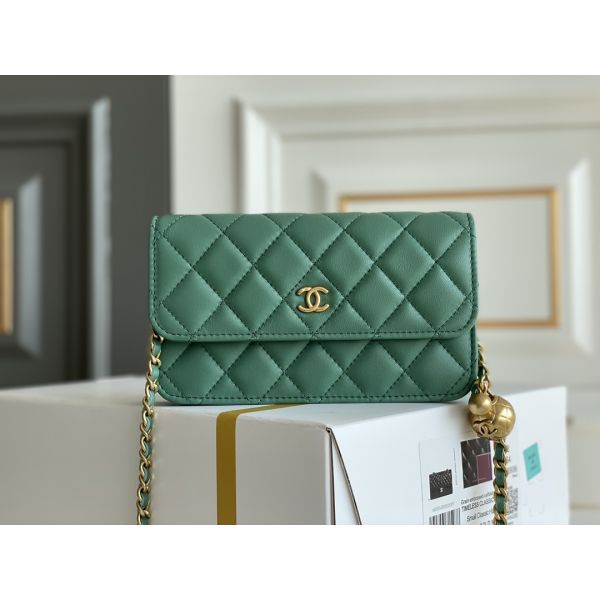 Black Mini Coco Chanel WOC Clutch Handbags Wallet On A Chain CF20