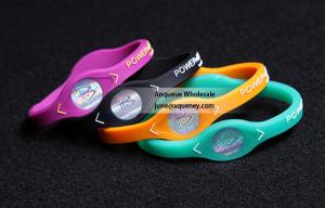 China Fashion silicone energy balance strength power bracelet, Rainbow color power bracelet on sale