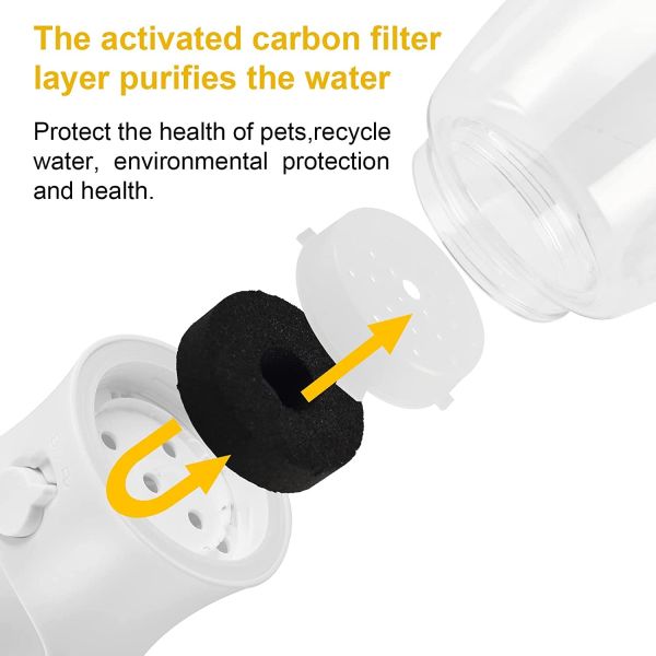 19OZ Capacity Portable Dog Water Bottle Dispenser For Walking