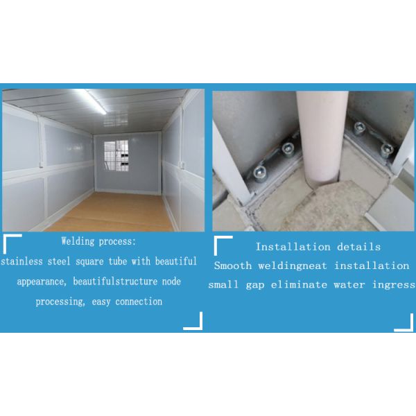 Mobile Living Folding Container House Custom Fast Installation Flat Pack Prefab House