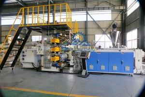 Cheap 1220mm Artificial PVC Marble Sheet Making Machine / Extrusion Line 75kW wholesale