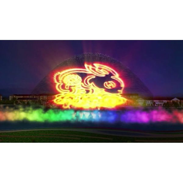 Large Amusement Park Water Screen Projection Stainless Steel 304 316 Material