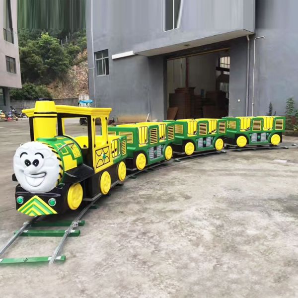 Children's large track small train amusement equipment indoor small train square track small train luxury train