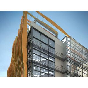 Villa Soundproof Aluminium Curtain Wall Cladding Double Glazed