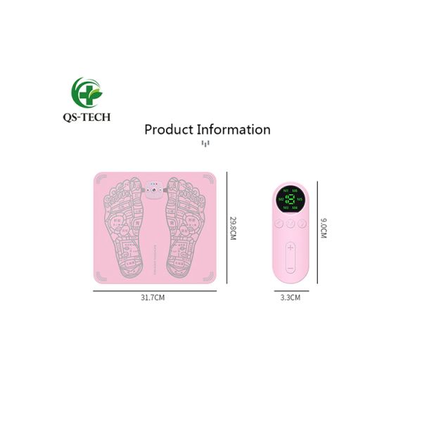 China wireless ems foot massager USB charge massage with detachable control unit