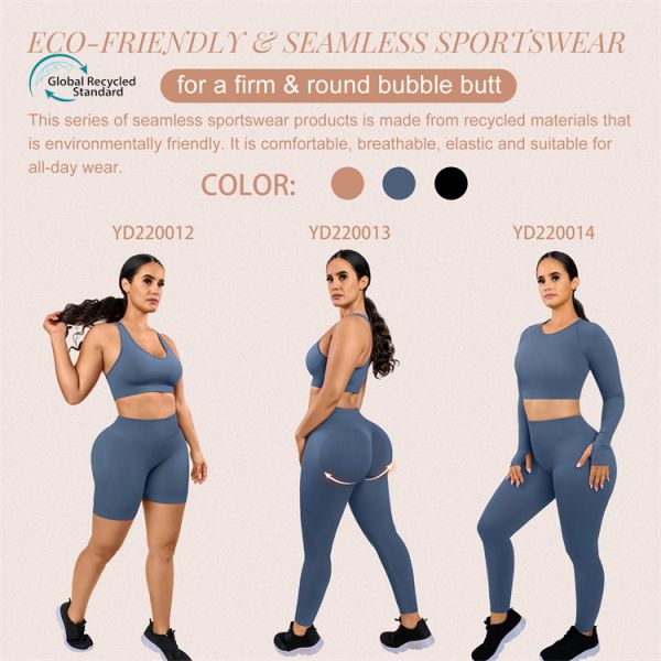 Hexin High Waist Yoga Set Clothing for Women 2 Pieces Eco Friendly Fitness Outfit