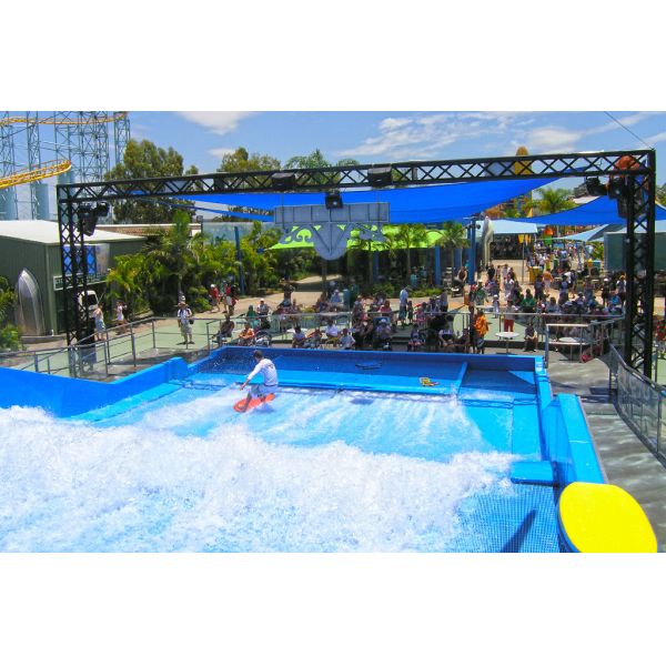 Attractive Surfing Flowrider Water Ride Extreme Sport Fun 21.7m * 13.4m For Water Park