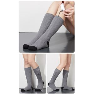 China 12v Ladies Rechargeable Best Electric Heated Socks For Winter on sale