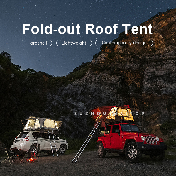 China Wholesale ABS Fold Out Car Roof Tent Spacious Hard Rooftop Tent