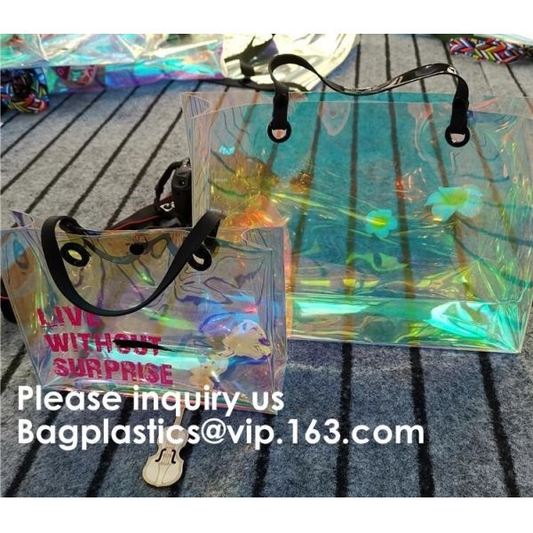 Fashion Neoprene Shopping Beach Tote Bag, Custom Waterproof Outdoor Beach Bean Bag, Promotional Clear Beach Bag