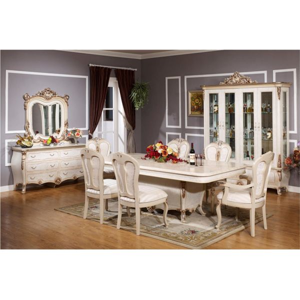 OEM ODM Wooden Square Dining Table With 6 Chairs Dining Room Sets