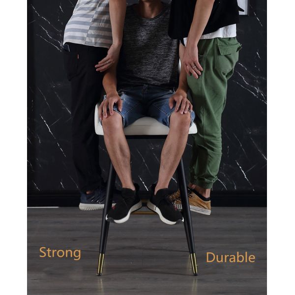 Orange 40 Inch Metal Bar Stools With Backs Modern Tall Pu Leather Commercial