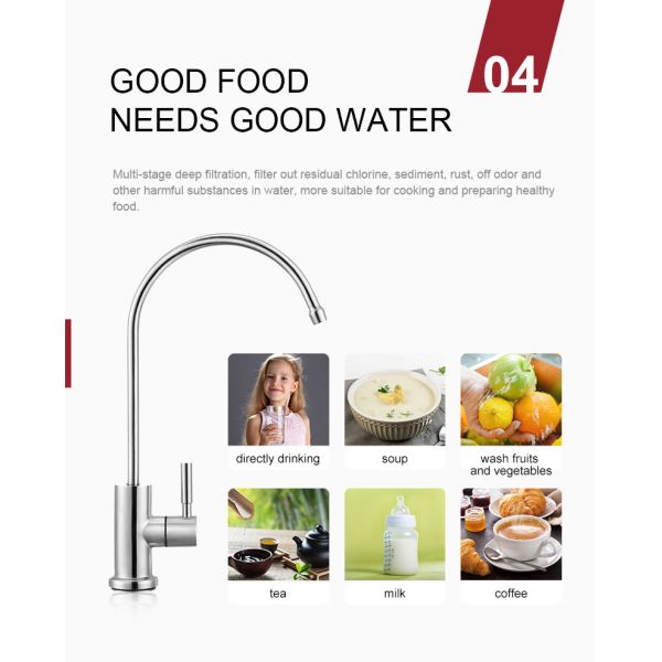 0.1-0.4Mpa Kitchen RO Water Purifier , CE Reverse Osmosis Water Purification Machine