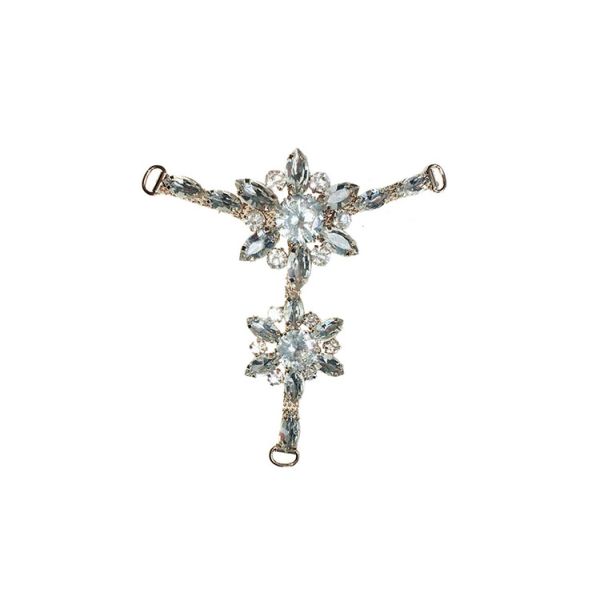 Popular Fashion T Shape Metal Shoe Buckles Black Gold White Nickel Color