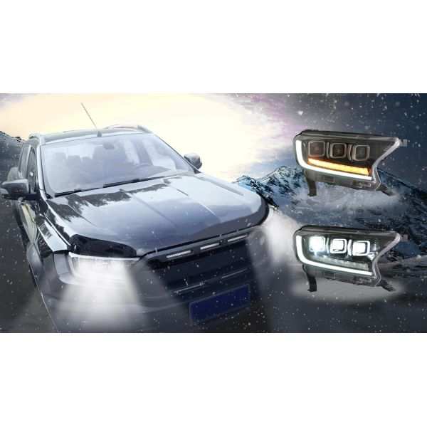 6000K 3 Len Projector Headlight Tail Light For Ford Ranger T7 T8