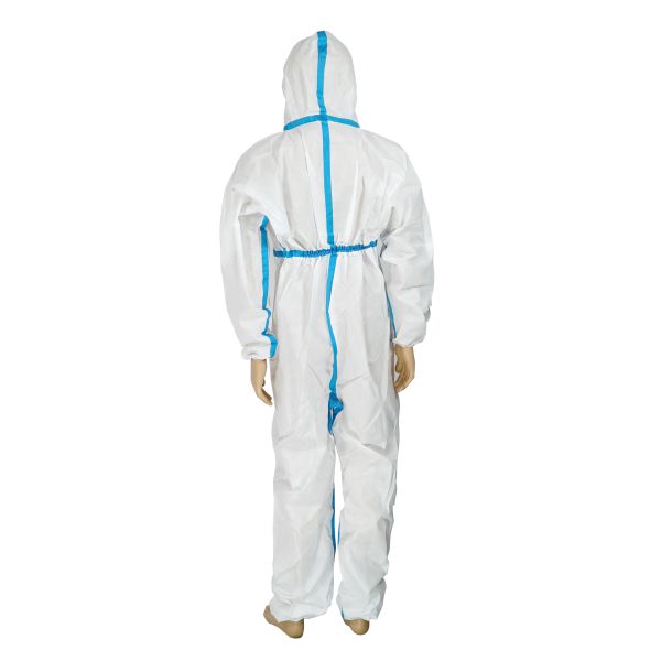 PP Protective Medical Coverall , Disposable Hooded Coverall For Laboratory