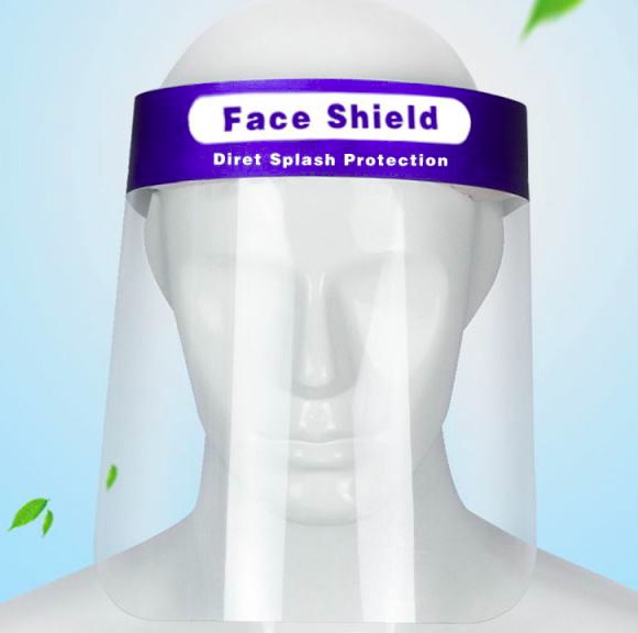 Anti Virus Disposable Face Shield Recyclable m Thickness Head Mounted Style Convenient