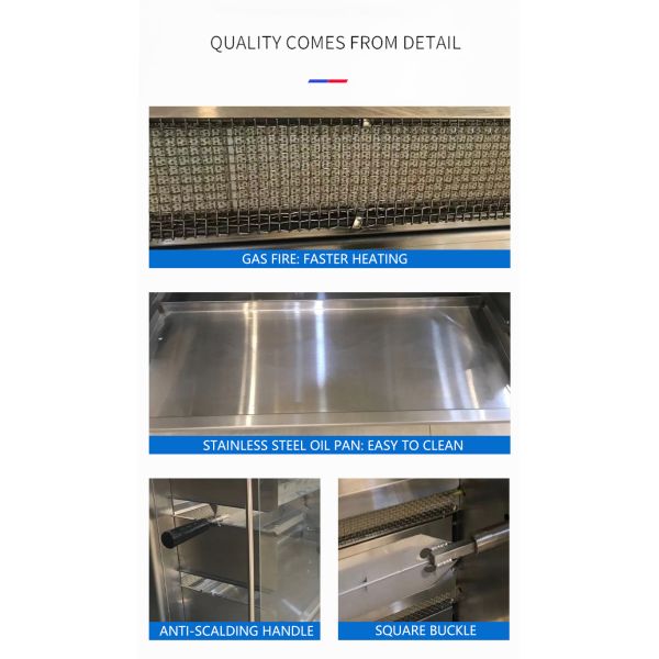 Commercial Electric & Gas Chicken Roaster Rotisserie Grill Machine Roast Chicken Machine