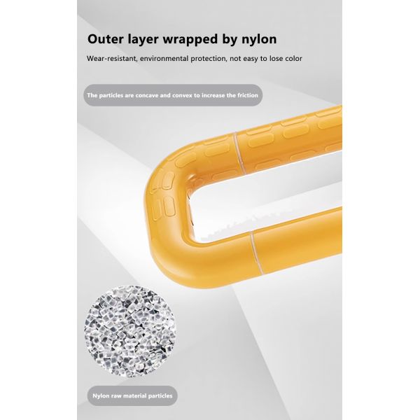 ABS Nylon Bathroom Hand Rails Safety Handicap Toilet Bars Easy Installation
