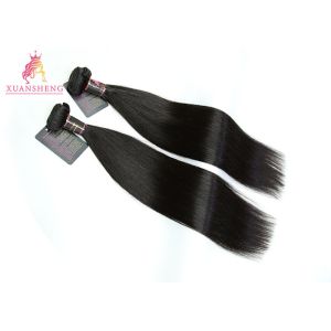 China Natural Black Peruvian Human Hair / Straight Hair Bundles No Shedding on sale