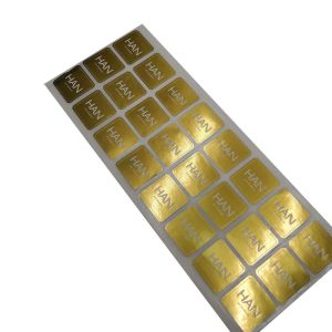 China Waterproof Adhesive Label Sticker Printing , Gold Hot Foil Stamping Stickers on sale