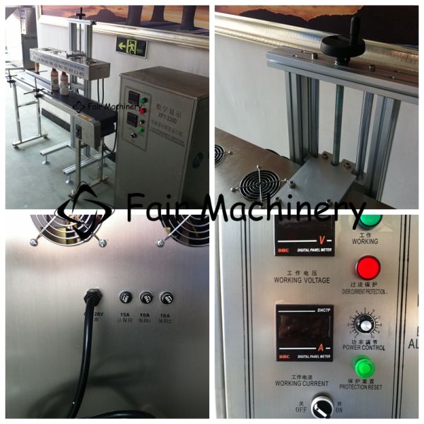 50BPM 3PH Electromagnetic Induction Foil Capping Machine Bottle Cap Sealing 1.8KW