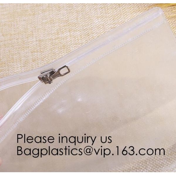 Clear Eva Pvc Bag With Zipper Swimwear Packaging Bag,Holographic Trendy Cosmetic Pvc Bag Portable Travel Makeup Bag