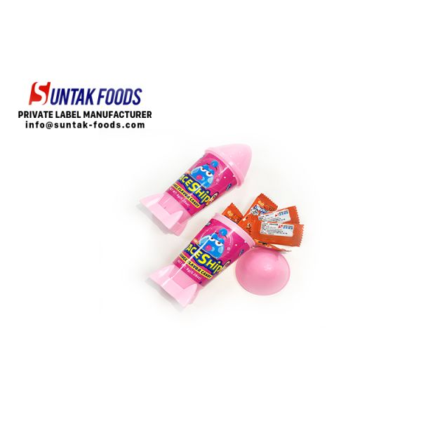 Kids Novelty Candy Toys , 8g Big Spaceship Container Dextrose Compressed Candy