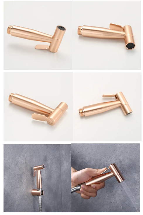 Handheld Stainless Steel Bidet Sprayer Sustainable Design Style For Modern Bathrooms