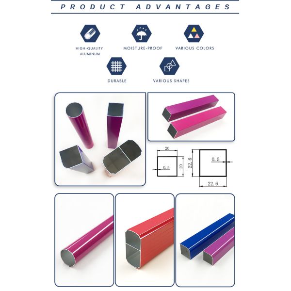 Oval Aluminium Tube 100mm Diameter Wearproof Scratchproof Powder Coated