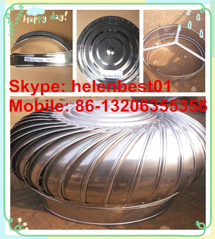 Produce LC-BEST 75mm to LC-BEST 1500mm stainless steel No power roof turbine ventilation for factory, accept customzied
