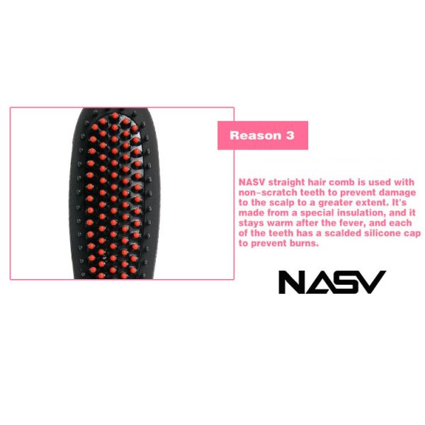 100-240V Home Hair Straightener , Flat Iron Hair Straightener Brush Comb