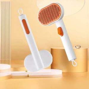 Cheap Pet Dog Brush Hair Removal Grooming Tools Cat One-Button Slicker Self Cleaning Comb wholesale