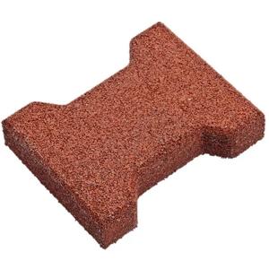 China Red Color Non Toxic Horse Racetrack Dog Bone Rubber Floor Paver Brick on sale