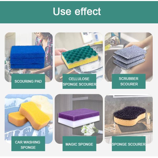 Rectangle Cleaning Scouring Pad Surface Refine Household Cleaning Sponge