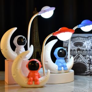 China Kids Room Table LED Lamp Astronaut Cartoon 23x13x5cm ABS Material on sale