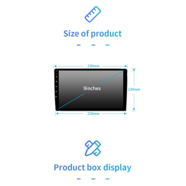 9 Inch Screen 8-Core Android Car Multimedia Player GPS Navigation For Toyota Corolla 2008