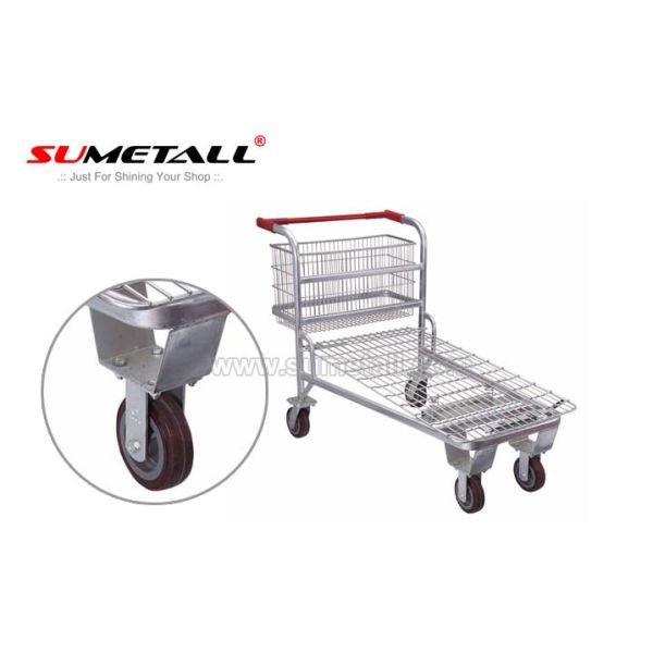 Steel Supermarket Shopping Trolley Extra Large Shopping Cart For Wholesale Market