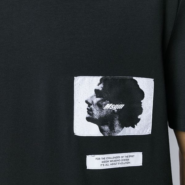 Black Stylish Mens T Shirts Hip Hop Blank Cool Printed T Shirts With Custom Logo