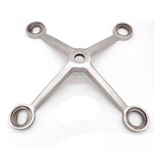 Stainless Steel304 316 4 Arms Spider Fitting For Glass Curtain Wall System