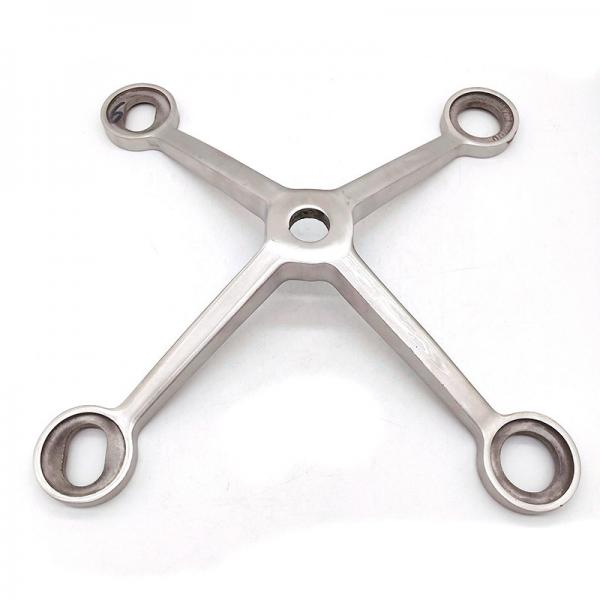 Quality Stainless Steel304 316 4 Arms Spider Fitting For Glass Curtain Wall System for sale