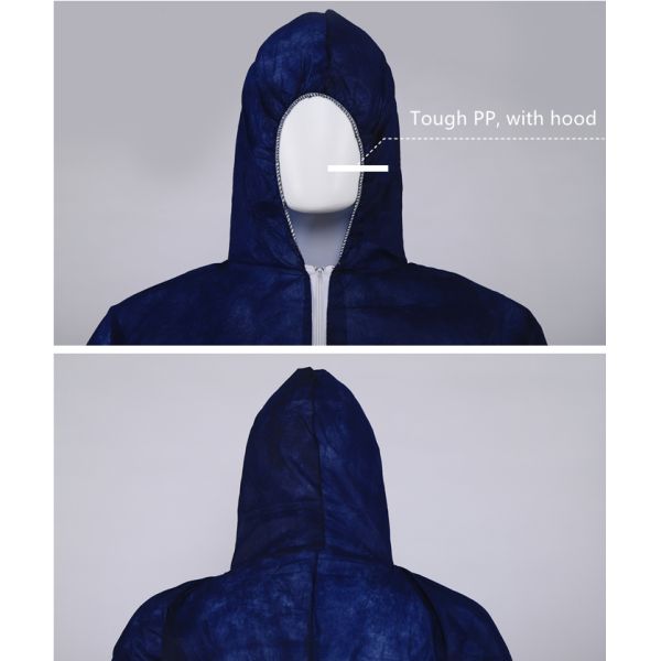 Antistatic with Hood Suit Medic Safety Protection Clothing White PP Waterproof Overalls Disposable Coverall OEM and Sample Free