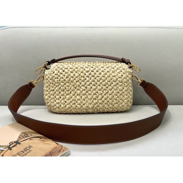 Newest Classic Baguette model Bag Straw Weaving Series Of Pure Hand Woven Handbag Lazy French Style Cross-Body Bag
