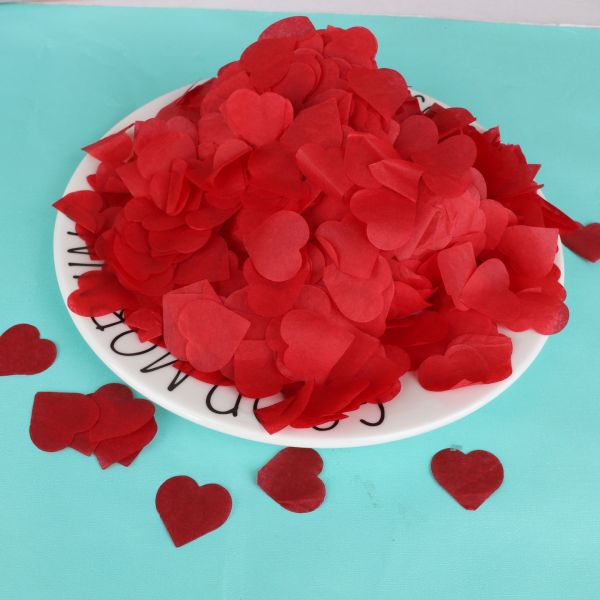 Valentine's Day Party Confetti 100% Natural Heart Tissue Paper Confetti Eco-Friendly and Biodegradable