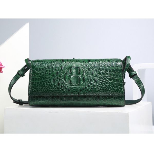 Genuine Crocodile Skin Lady Small Flap Purse Authentic Alligator Leather Women Sling Shoulder Bag Female Cross Body Bag