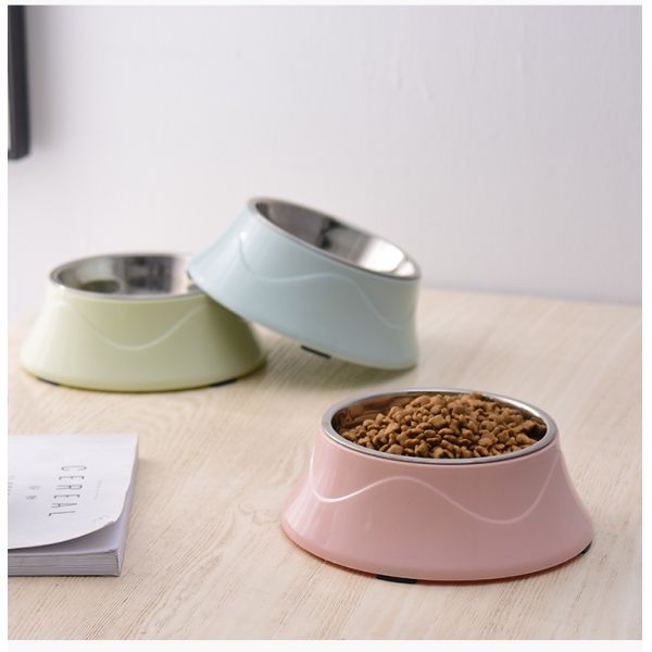 Stainless Steel Dogs Bowl Cat Food Bowl Custom Colorful Capacity 400ML Custom Design
