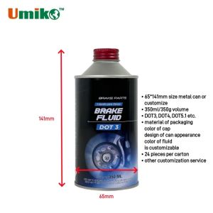 DOT 3 Brake Fluid 350ml for Automotive Braking Systems